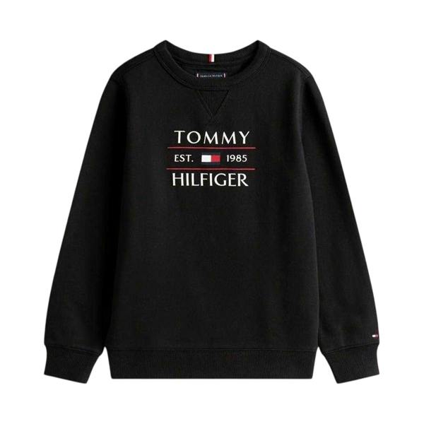 Tommy Hilfiger Childrens/Kids Flag Regular Sweatshirt - Black Print - 