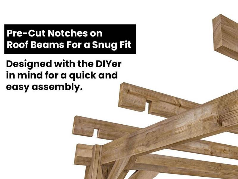 Dunster House Wooden Pergola Garden Plant Frame Furniture Kit Leviathan 3m x 3m