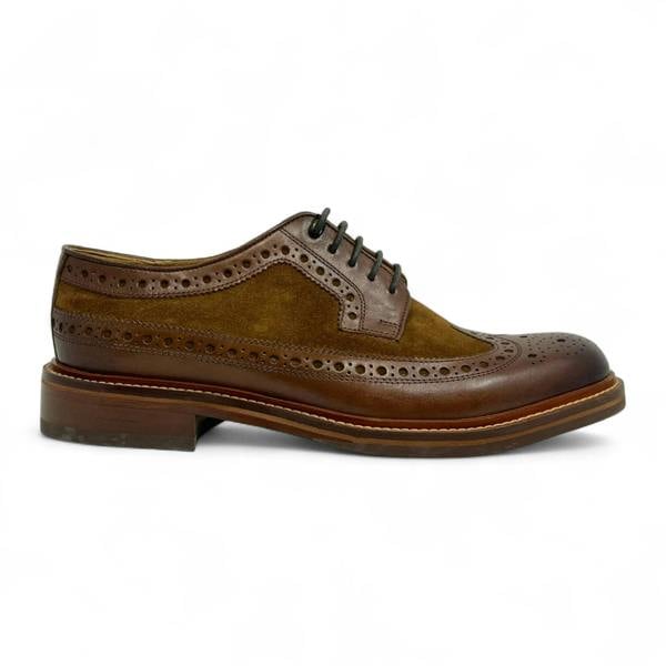 Chapman & Moore Men's Brown Suede Leather Brogues Shoes