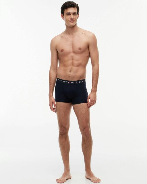 Tommy Hilfiger 3-Pack TH Original Logo Stretch Cotton Trunks - Desert Sky/Desert Sky/Desert Sky