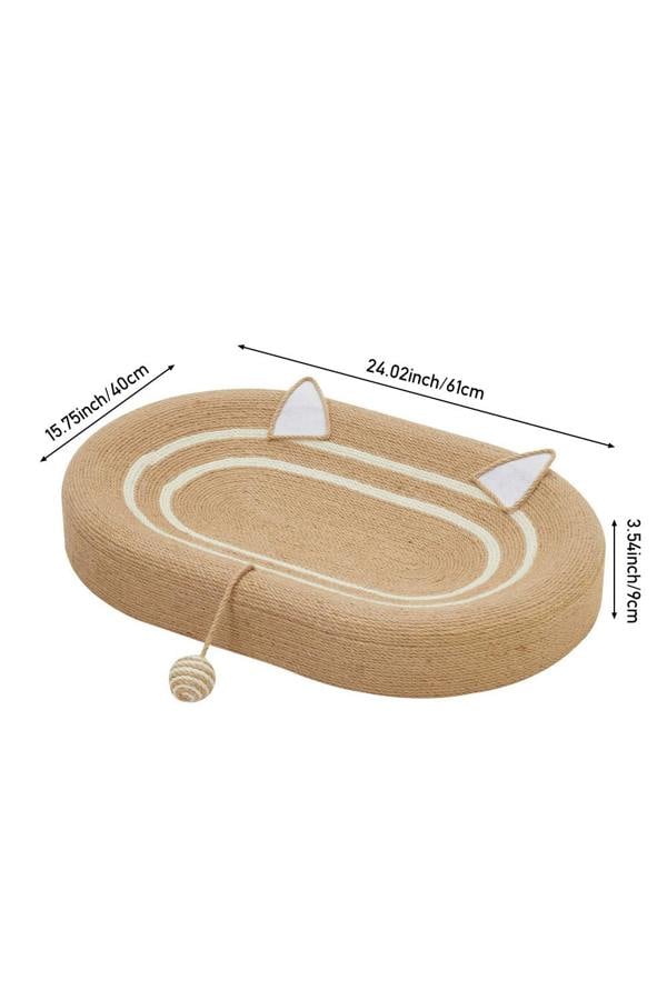Living and Home Oval Cardboard Cat Scratching Board Pet Bed