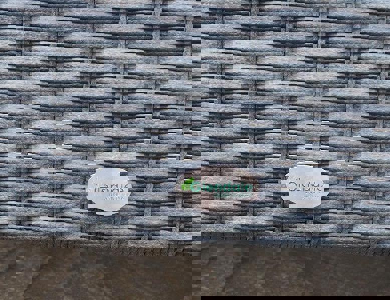 Cannes Rattan 5 Piece Corner Set - Charcoal Garden Dining Furniture with Hi Lo Table Charcoal The Garden Furniture Shop