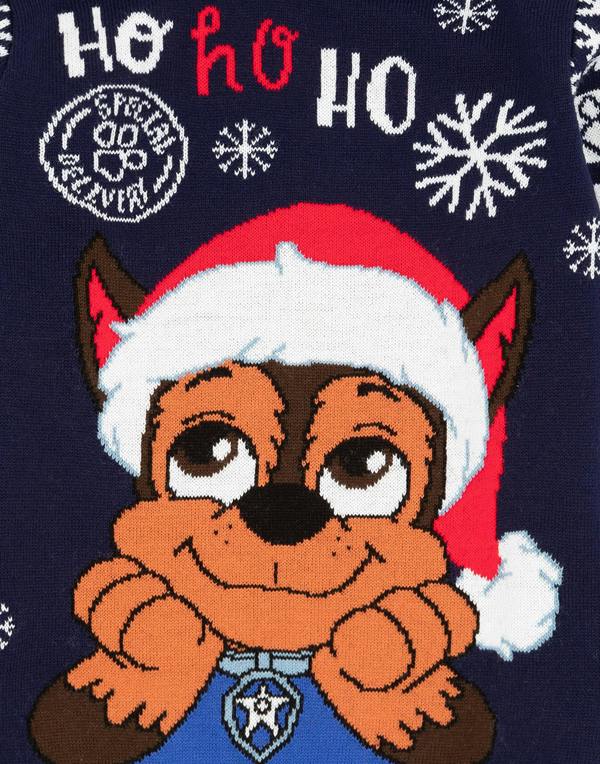 Paw Patrol Boys Blue Chase Christmas Jumper