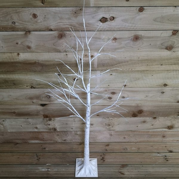 Samuel Alexander 1.2m (4ft) Indoor Outdoor Christmas Lit Birch Tree with 48 Warm White LEDs