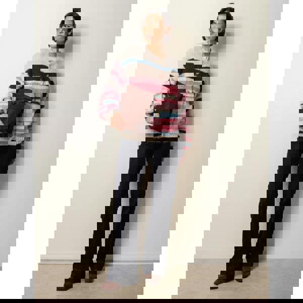 Blue Vanilla Striped Knit Cardigan