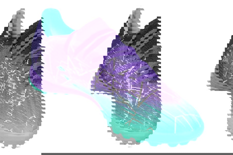 Adidas X Speedflow.3 Tf Mens Football Boots Trainers  GW7510 - Purple Turquoise Silver Gw7510 - Photo 3