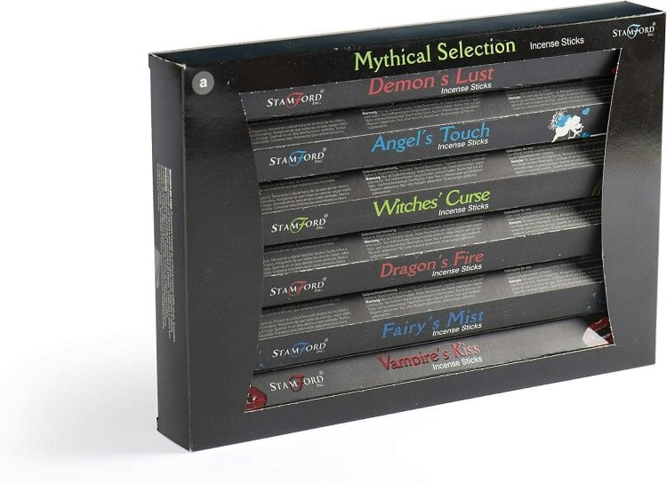Stamford 37323 Mythical Variety Incense Sticks Gift Set, 6 packs x 15 sticks
