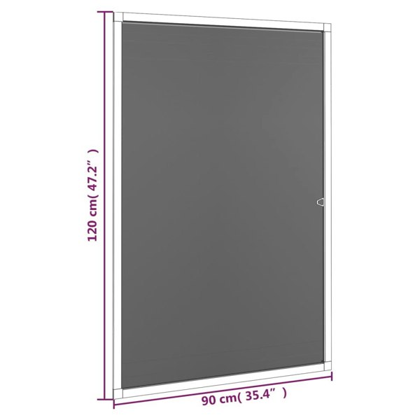 Berkfield Insect Screen for Windows White 90x120 cm