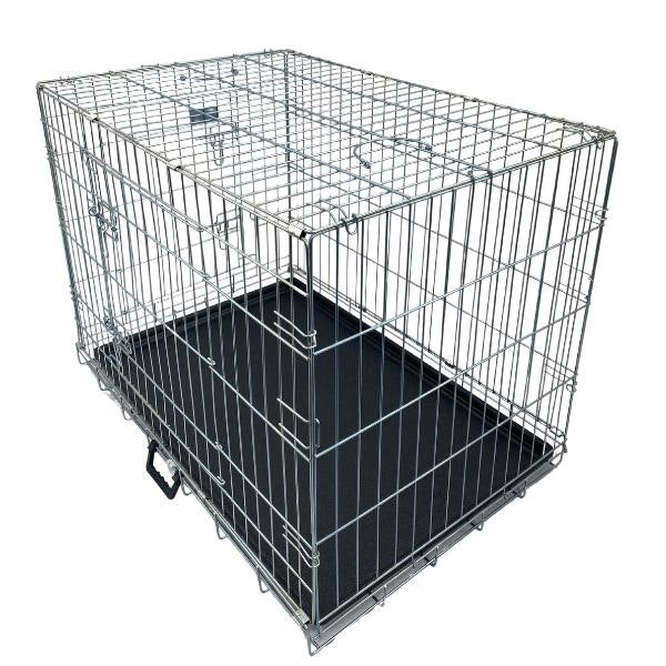 HugglePets Dog Cage with Plastic Tray