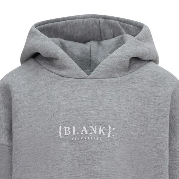 Blank Essentials Unisex Adult Core Puffer Hoodie - Grey Marl - 