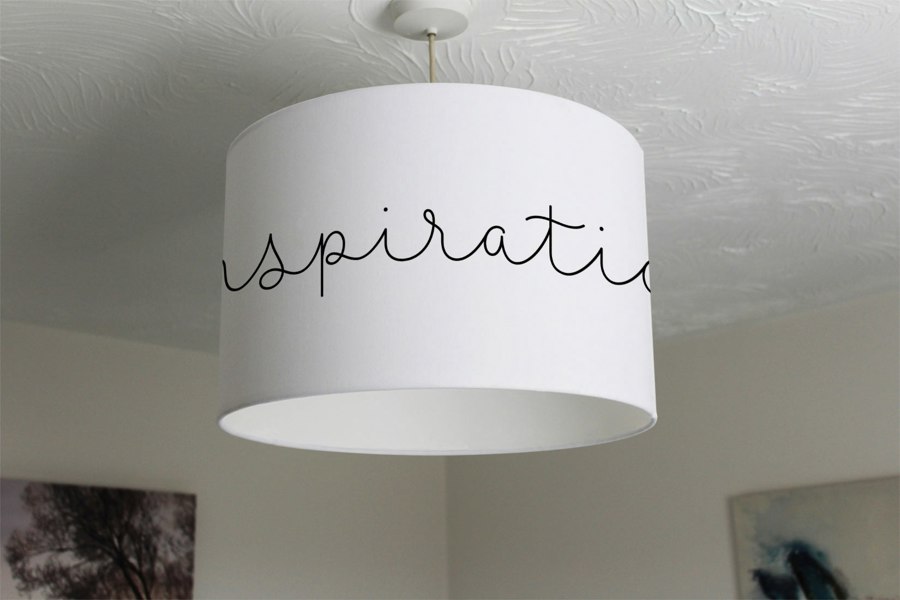 Benjamin Tate Design Text Inspiration (Ceiling & Lamp Shade)