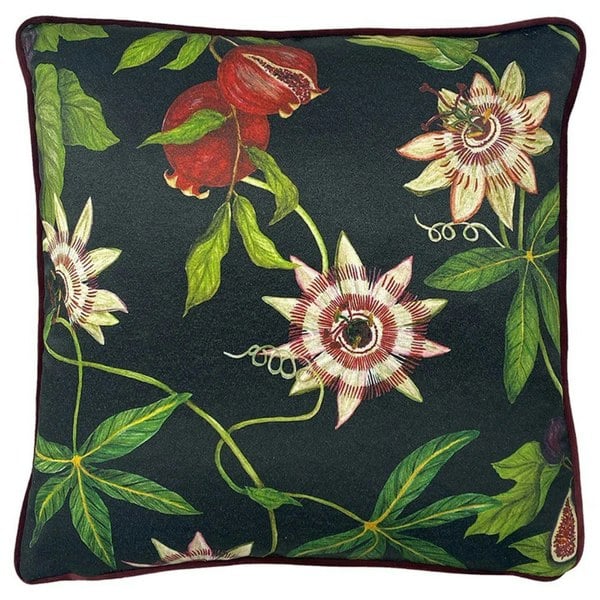 Paoletti Figaro Floral Cushion Cover - Green