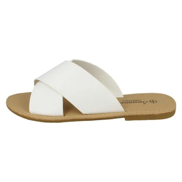 Savannah Ladies Savannah Flat X Strap Mules