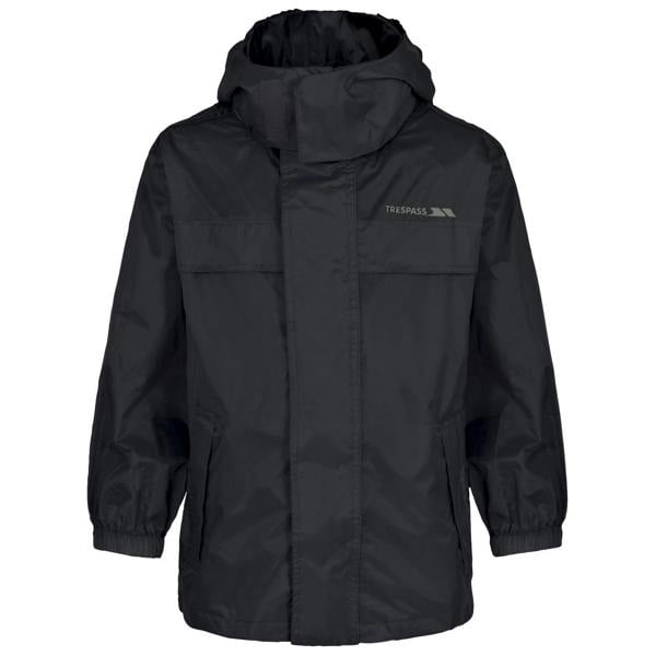 Trespass Kids Unisex Packa Pack Away Waterproof Jacket - Black - 