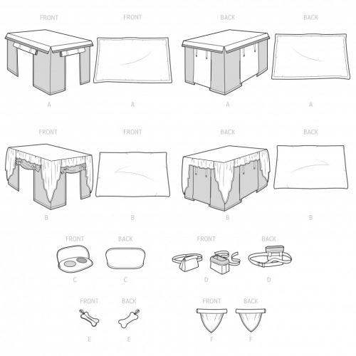 Simplicity Sewing Pattern 9446, Accessories for Pets, OS (One Size) - Intermediate