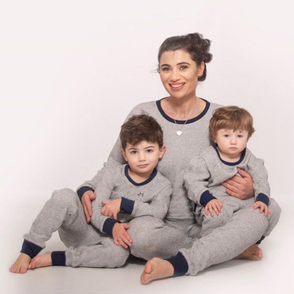 Luca and Rosa Boys Grey Jersey Lounge Set