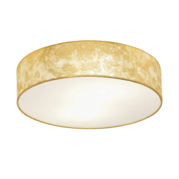 EGLO Viserbella 1-Light Fabric Champagne And Gold Ceiling Light