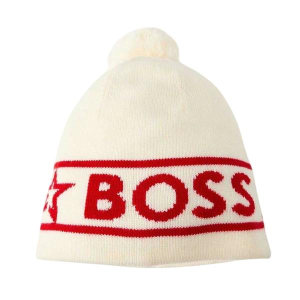 Boss Unisex Adult Knitted Beanie - White - 