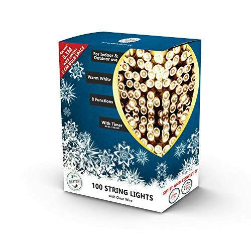 Cool White LED String Fairy Lights with Timer and 8 Modes, Clear Cable Indoor & Outdoor Variant Range image 7