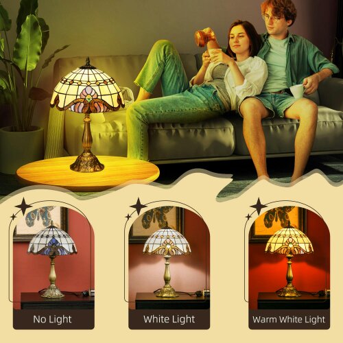 Wyld Haus Noka Glass And Metal Multi Colour Handcrafted Stained Glass Table Lamp