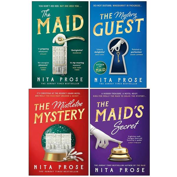 Molly the Maid Mystery Collection 4 Books Set By Nita Prose (The Maid, The Mystery Guest, The Mistletoe Mystery [Hardback] and The Maid's Secret)