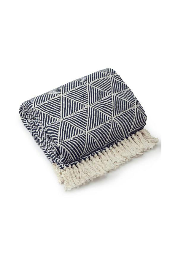 Zahra Navy Throw 50x60"