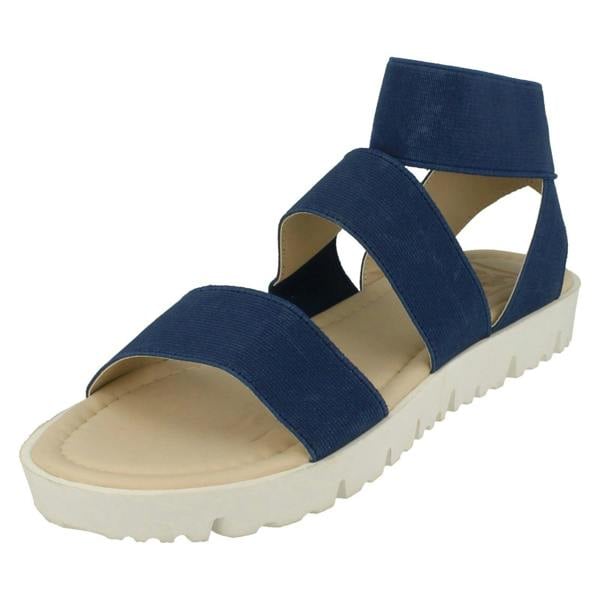 Down to Earth Ladies Down To Earth Elasticated Flat Sandals