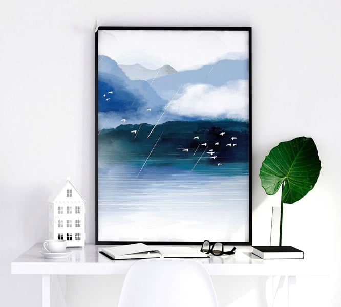 Art painting for living room | set of 3 Japanese wall art