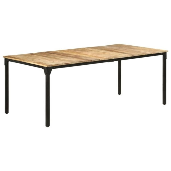 Berkfield Dining Table 200x100x76 cm Rough Mango Wood