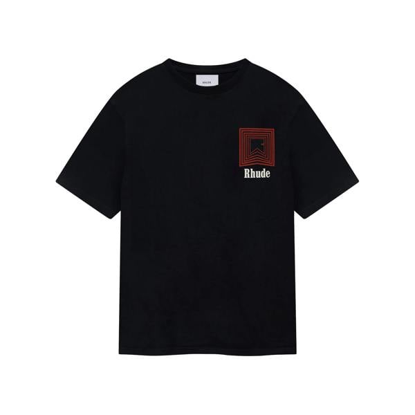 Rhude Chevron Repeat Logo T-Shirt   in  Black