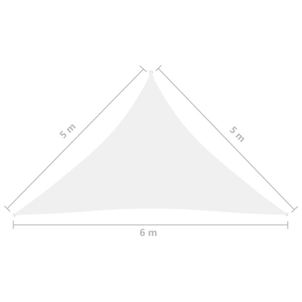 Berkfield Sunshade Sail Oxford Fabric Triangular 5x5x6 m White
