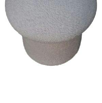 Wyld Haus Sarlat White Boucle Mushroom Footstool