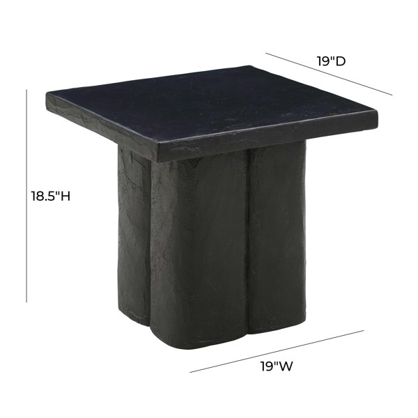 Furniture Edit Kayla Black Concrete Side Table