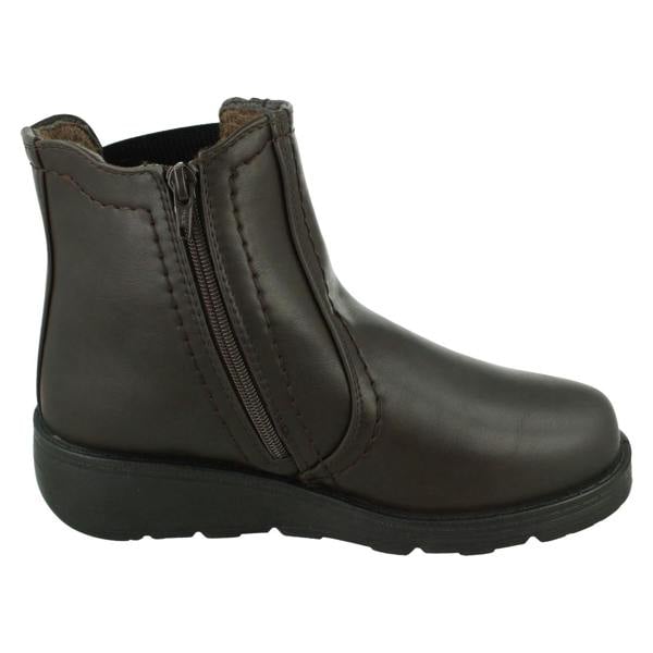 Spot On Ladies Spot On Extra Wide Ankle Boots F4474
