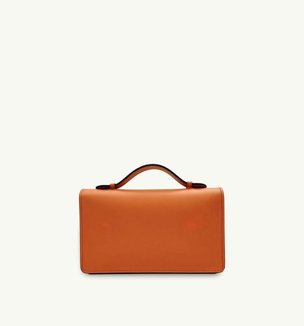 Apatchy London The Amelia Orange Leather Bag