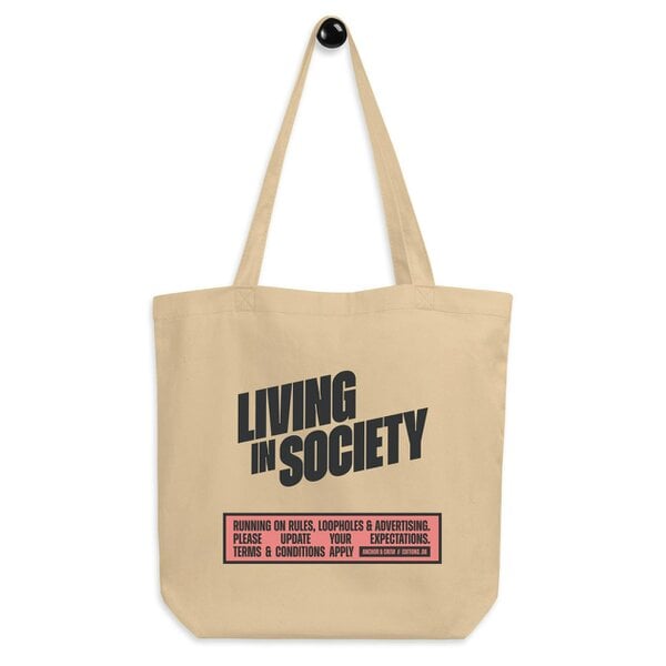 Anchor & Crew 06 Living In Society EDITIONS Recycled Cotton Tote Bag