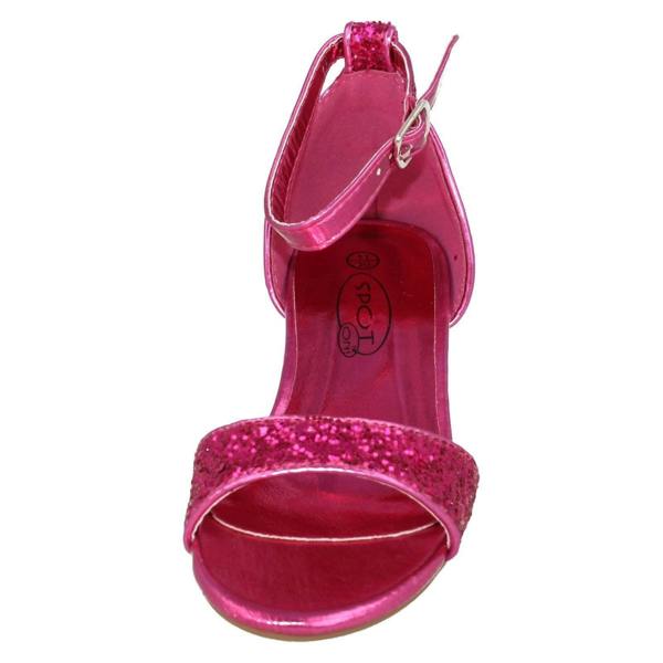 Spot On Girls Spot On Mid Heel Glitter Sandals H1107