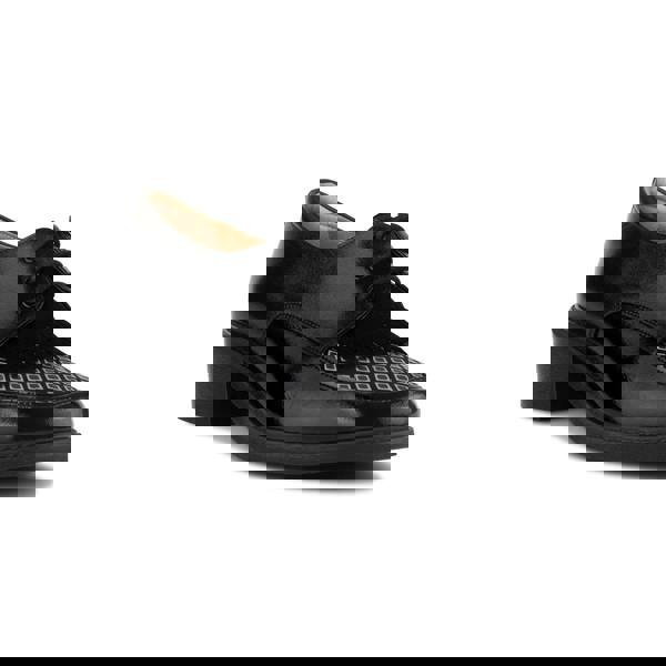 Embassy London Retro Tone - Black & Grey Diamond - Women's leather lace-up with signature kiltie detail