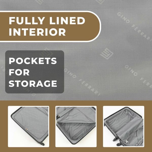 Gino Ferrari Valor lightweight Suitcase Hard Shell Cabin & Hold Luggage With Wheels