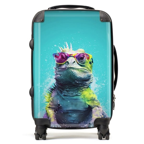 Warren Reed Inquisitive Splashart Iguana Suitcase