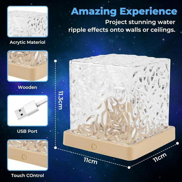 Dyzi 16 Colour Northern Light Projection Night Light With Remote