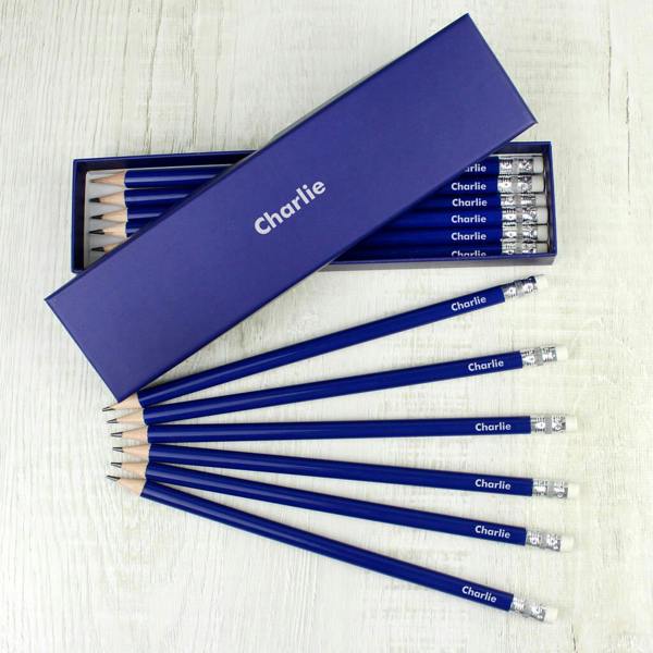 Personalised Gift Boxed Pencils - close-up detail