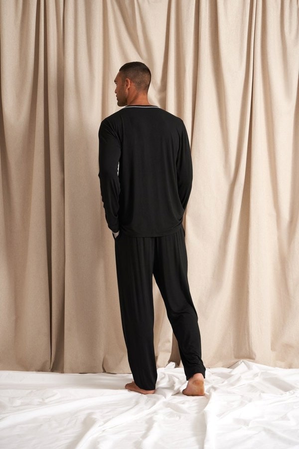Mister You Bamboo Pyjama Set in BlackNightwear