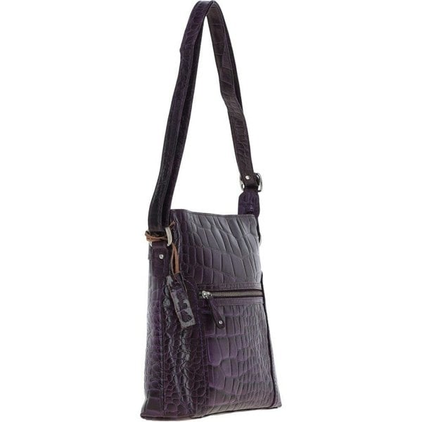 'Perla' Croc-embossed Crossbody Bag: 12088