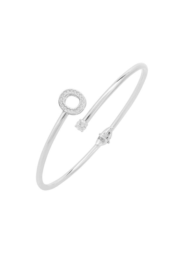 Initial 'O' silver bracelet.