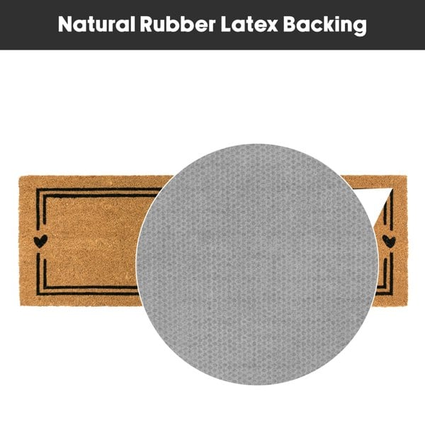 JVL Eco-Friendly Latex Backed Coir Entrance Doormat Runner, 40x120cm - Home Hearts