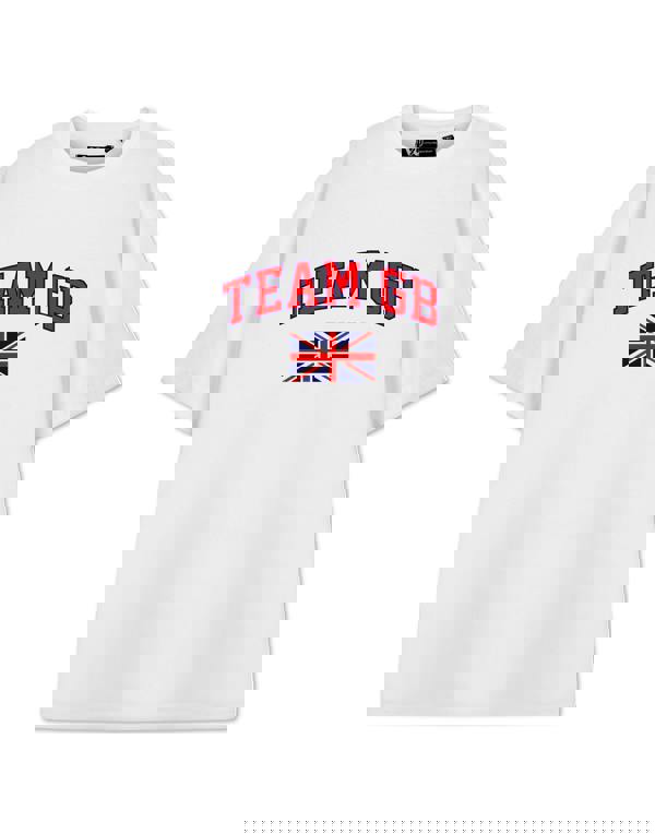 Show Me The Merch Unisex White Team GB Short Sleeved T-Shirt