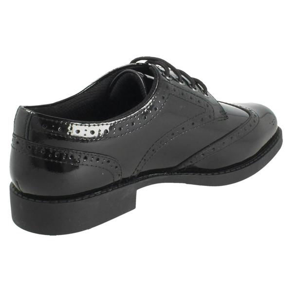 Clarks Girls Clarks Lace Up Brogue School Shoes Tapa Pure