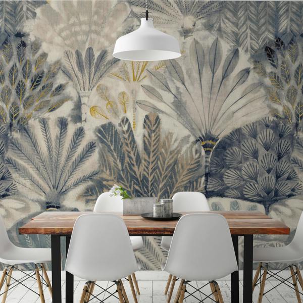 Grandeco Painted Digital Feather 7 panel Mural 3.71 x 2.8m