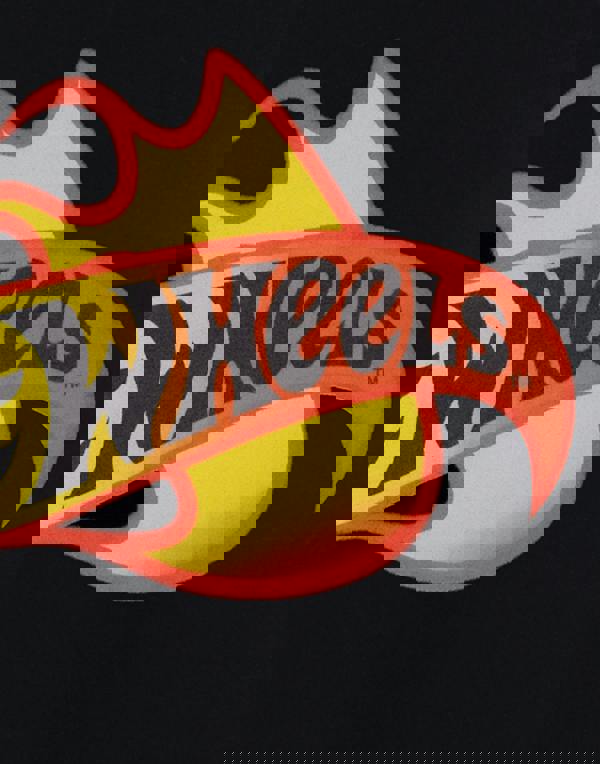 Hot Wheels Mens Black Flames Short Sleeved T-Shirt